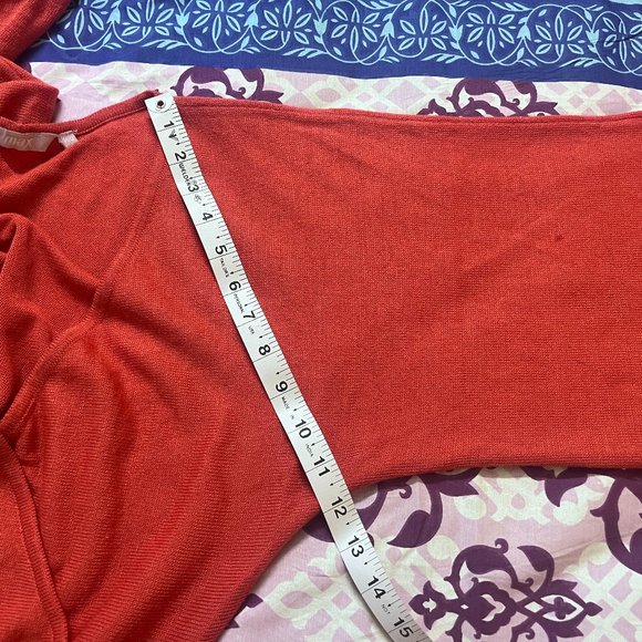 Kimono Style Bright Orange Sweater - Picture 7 of 7